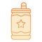 Beer can flat icon. Beverage orange icons in trendy flat style. Tin can gradient style design, designed for web and app