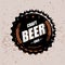 Beer cap stylized vector symbol