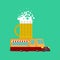 Beer car food truck. alcohol Fast food car. Vector illustration