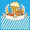 Beer card.Vector Bavaria background