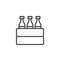 Beer case line icon