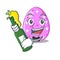 With beer color the easter eggs isolated mascot