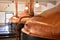 Beer copper fermentation vats