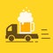 Beer Delivery. Symbol Template Logo.