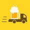 Beer Delivery. Symbol Template Logo.