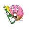 With beer Donut mascot cartoon style