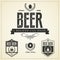 Beer emblems and labels - vintage style