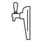 Beer faucet icon, outline style