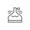 Beer fermentation line outline icon