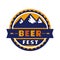 Beer fest hand drawn flat color vector round icon