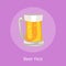 Beer Fest Icon of Light Beverage Mug Illustration