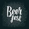 Beer fest lettering. Vector vintage engraving illustration