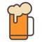 Beer glass brew single isolated icon with filled line style