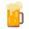 Beer glass brew single isolated icon with flat style