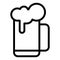 Beer glass brew single isolated icon with outline style