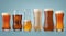 Beer Glass Collection: A Visual Celebration of Diverse Flavors and Styles.