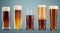 Beer Glass Collection: A Visual Celebration of Diverse Flavors and Styles.