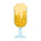 Beer glass drink foam isolated icon over white background