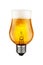 Beer glass glowing bulb idea concept