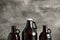 Beer growler bottles for craft beer with white space