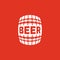 The Beer icon. Cask and keg, alcohol, Beer symbol. UI. Web. Logo. Sign. Flat design. App. Stock