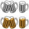 Beer icon vector set. bar illustration sign collection. alcohol symbol or logo.