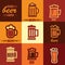 Beer icons set
