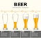 Beer Infographic elements. timeline of achievements.