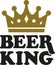 Beer king with crown