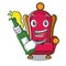 With beer king throne mascot cartoon