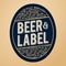 Beer label concept for bottles, banners, ads, beer branding or more.