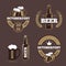 Beer label templates for beer house, brewing company, pub, bar