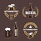 Beer label templates for beer house, brewing company, pub and bar