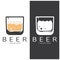 Beer logo template with vintage craft wheat.For badge, emblem,malt,beer company,bar,alcoholic drink