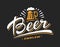 Beer logo- vector illustration, emblem brewery design