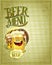 Beer menu list or board design template with copy space for text