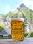 Beer in mountain scenery