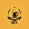 Beer mug barley design background