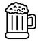 Beer mug icon outline vector. Munich skyline