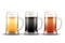 Beer mugs with three brands