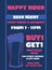 Beer night party happy hour poster flyer social media post design