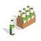 Beer Pack Isometric Composition