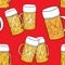 Beer pattern. party seamless wallpaper