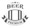 Beer premium graphic logo with oak barrel