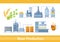 Beer production process in brewery infographic process, beverage industry technology