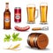 Beer Realistic Icons Collection