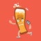 Beer On The Run With Smartphone Health Concept Cartoon Character