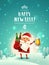 Beer Santa lettering poster.