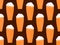 Beer seamless pattern. Glass of beer. Drink party. Design for the festival of alcoholic drinks, promotional materials and menus.