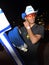 Beer-Sheva, ISRAEL - April 2012:The guy with the Israeli flag inflatable on Independence Day in Beer-Sheva, Israel